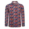 Koszulki męskie Brytyjska koszula flagowa wiosna Wielka Brytania 3d Vintage Bluzki z długim rękawem graficzne zabawne topy duże rozmiar 3xl 4xl