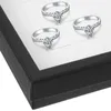 Smyckespåsar Tray Ring Storage Box Organizer Hållare för små pappershållare Display Earring Stud