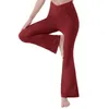 Damesbroek Effen Vrouw Flare Slim Fit Hoge taille Casual Sport Yoga-legging Volledige lengte broek Bell Bottom