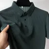 Sommer-Herren-Kurzarm-T-Shirt, kühles und atmungsaktives POLO-Shirt, Business-Casual, schweißabsorbierendes Top 240102