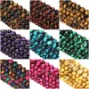 Beads Natural Stone Beads Multicolor Tiger Eye Loose Spacer Beads for Making Bracelets Jewelry Diy Accessories Pick Size 4/6/8/10/12mm