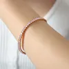 Women'S Zircon Bracelet Stainless Steel Plated 18k Gold High Quality Fashion Bracelet Gift