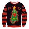 Women's Sweaters Cute Cartoon Print Christmas Sweatshirt For Women Men Oneck Winter Sweater Sleeve Red Green Maxi Womens Sweatshirts Year