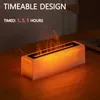 Luftfuktare 2024 NY LAVA FLAME AROM DIFFUSER FUMIDIFIER USB Desktop Simulation Essential Oil Diffuser Ultrasonic luftfuktare med 7 färger