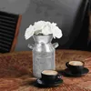 花瓶の水差しケトル花瓶フローリングトリムメタルウォーターピッチャー鉄の装飾フラワーホルダー