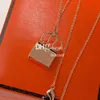 Stylish Rhinestone Pendant Necklaces Mini Bag Style Letter Plated Pendant Classic Chain Jewelry Necklaces For Women