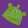 Beretti Cappello Slouchy Divertente all'uncinetto per le donne uomini Alien Green Picture PROPS