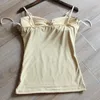 Women's Tanks Sexy Backless Female Women Floral Sequined Party Camis 2024 Korean Fashion V Neck Golden Tops