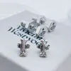 Nieuw ontworpen Luxe Midden kwastjes Saturnus schroef Oorbellen Franse Retro volledige diamanten vrouwen Oor stud ketting Designer Sieraden TE01097