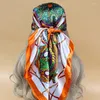 Sciarpe di lusso 90X90CM quadrato Hijab di seta 2024 Foulard da spiaggia per donna Le quattro stagioni Scialli Fashion Design Protezione solare