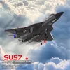 RC Plane SU35 2.4G With LED Lights Aircraft Remote Control Flying Model Glider Airplane SU57 EPP Foam Toys For Children Gifts 231229