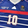 Vintage clásico retro Fr wc final 98 camiseta Jersey mangas largas Zidane Henry fútbol nombre personalizado número parches patrocinador