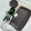 Męskie akcesoria pochette torby sprzęgła luksusowe projektanty portfele 3 -częściowy zestaw ręka torba podróżna Kobiety krzyżowe skórzane torba na ramię