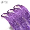 Neitsi 35 pollici viola chiaro 800 fili confezione capelli lisci tinsel scintillio glitter scintillio accessori per capelli per ragazza donna festa cos2086399