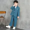 Clothing Sets Kids School Baby Boys Jacket Pants Formal Pograph Dress 2Pcs Set Graduation Suit Child Birthday Ceremony Costume