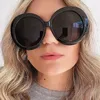 Lunettes de soleil unisexes pour femmes, grandes rondes, mode rétro surdimensionnées, Vintage dégradé noir, lunettes de luxe, 2024