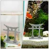 Décorations de jardin 2 pcs Micro Paysage Pierre Ornement Torii Sculpture Table de sable DIY Statues extérieures Décoration Artisanat pour aquarium