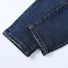 Мужские джинсы Купить дизайнерские рваные онлайн Demin летние тонкие прямые байкерские брюки с принтом оптом