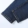 Herren-Jeans, Designer-Jeans mit Demin-Riss, online kaufen, für den Sommer, dünner Schnitt, bedruckt, schmal, gerade, Moto-Biker-Hosen im Großhandel