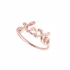 Cluster-Ringe Großhandel 50 teile/los Einfacher Buchstabe XOXO Gold/Silber/Rose Gold Überzogene Fingerring Schmuck Für Frauen Mädchen geschenk