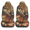 Housses de siège de voiture japonaises, impression personnalisée, accessoires de protection avant universels, ensemble de coussins