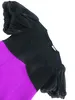 Plus Size Dresses Black And Purple Patchwork Women Chic Sheath Party Dress Bodycon O Neck Lantern Sleeves Pencil Office Lady