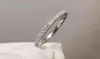 inbeaut 18K White Gold Plated Pass Diamond Test Round Excellent Cut 0.1 ct MicroColor Moissanite Ring 925 Siver Party Jewelry X2202148903117