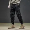 Pantaloni da uomo Cargo Zipper Multi-tasche Casual Tattici Militari Esercito Pantaloni dritti larghi Tuta da uomo Elastico in vita