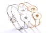 2021 Snap Button Armband Fit 18mm smycken 2 Charms Silver Gold For Women Men Fashion62032294221802