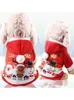 Ropa para perros Invierno Cálido Ropa para mascotas Navidad para perros pequeños medianos Elk Santa Claus Abrigo Sudaderas con capucha Disfraz