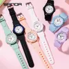 Wristwatches SANDA Brand Women Quartz Watch Casual Fashion Arabic Numeral Scale Silicone Wrist Watches Waterproof 2024 6018