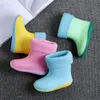 Yağmur Botları Çocuklar Slip Olmayan Kauçuk Botlar Toddler Kızlar Su Geçirmez Su Ayakkabıları Sıcak Çocuklar Rainboots Four Seasons Çıkarılabilir 240102