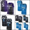 Anpassade herrkvinnor Youth Kids Deaaron 5 Fox Tracy 1 McGrady Penny Hardaway baskettröjor Magics Jersey Black Blue Purple White Retro