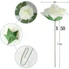 Fleurs décoratives 50pcs artificielle rose fausse mousse en vrac avec tiges pour bricolage bouquets de mariage douche nuptiale fête des mères décor à la maison