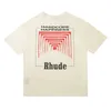 Magliette da uomo Rhude Magliette da uomo Designer per uomo Manica corta Rhudes Stampa Camicie Tee Top Magliette larghe Donna Top oversize Taglia asiatica