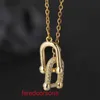 Tifannissm necklace chain heart necklaces jewelry pendants Instagram style double loop horseshoe buckle with high aesthetic value light