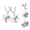 Pendant Necklaces Good Sister Necklace Friend Puzzle Matching Split Friendship Stainless Steel Jewelry