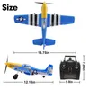 P51D RCプレーン2.4G 4CH 6-AXIS EPP 400mm P51D Mustang RTF Airplane One-Key Aerobatic RC Glider Aircraft Toys Gifts 231229