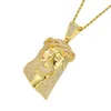 Baguette Moissanite bijoux Hip Hop glacé jésus collier personnalisé pendentif 3