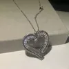 Choucong Marke Top Verkauf Großer Herz Anhänger Echt 925 Sterling Silber T Form 5A Zirkon CZ Diamant Party Verlobung Hochzeit Schlüsselbein 293T