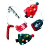 Рождественские украшения, скандинавские INS, подвеска из шерстяного фетра, мультяшные перчатки Санта-Клауса, украшение на елку