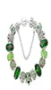 Neues grünes Kristallperlenarmband, versilbert, Ocean-Serie, CZ-Diamant, Original-Box-Set, geeignet für DIY-Perlenarmband4392030