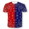 Hip Hop Sportwear Punk Casual Autumn Men Cool Print The Avatar The Blood Gang Bandana 3D T-shirt 003