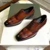 Berluti Hommes Chaussures En Cuir Formel Berlut Nouveaux Hommes Venezia Calf À Lacets Oxford Fait Main Coloré Affaires Rj