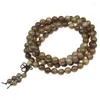 Strang Natur 8mm Holz 108 Gebetsperlen Mala Armband Halskette für Frauen Mode Exquisite Armband Meditation Charms