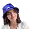 Berets Blue Motocross Dirt Bike Racing Graphics Bucket Hat For Women Men Teenager Foldable Bob Fishing Hats Panama Cap Streetwear