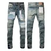 Lila jeans denim byxor mens jeans designer jean män svarta byxor avancerad kvalitet rak design retro streetwear casual sweatpants designers joggers byxor 01