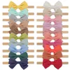 20 Pack Baby Girls Nylon Headbands Linen Hair Bows Hairbands Handmade Hair Accessories for born Infant Toddlers Kids 240102