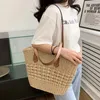 Evening Bags 2024 Women's Leisure Large Capacity Shopping Handbag Designer Willow Weaving Bag Summer Beach Straw Travel Basket