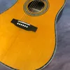 Guitare acoustique acoustique laquée jaune, série D45, 41 pouces, profil en bois massif, 2023